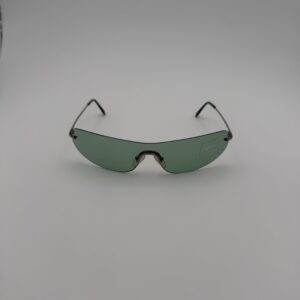 Byblos Eyewear Vintage – Modello Rimless Mascherina in Metallo e Verde Salvia