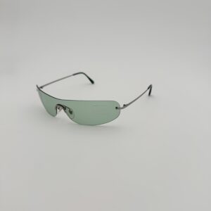 Byblos Eyewear Vintage – Modello Rimless Mascherina in Metallo e Verde Salvia