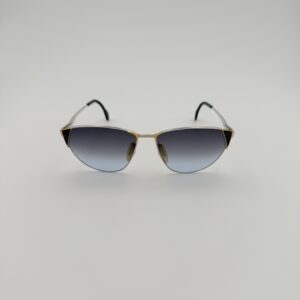 Vintage Geometric Cat-Eye – Occhiali da Sole d'Archivio Bicolore Argento e Oro
