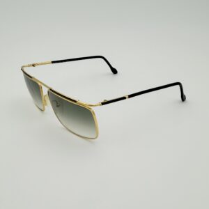 Occhiali Da Sole Vintage Luxury Anni '80/'90 – Silhouette Squadrata Sospesa in Metallo Dorato