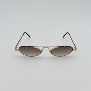 Nostalgia 90s – Occhiale Da Sole Vintage Ovale Geometrico in Oro