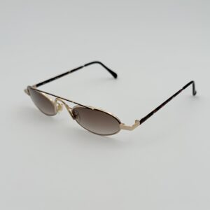 Nostalgia 90s – Occhiale Da Sole Vintage Ovale Geometrico in Oro