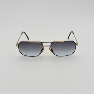 Occhiale da Sole Vintage Luxury Squadrato in Oro e Nero