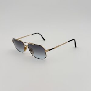 Occhiale da Sole Vintage Luxury Squadrato in Oro e Nero