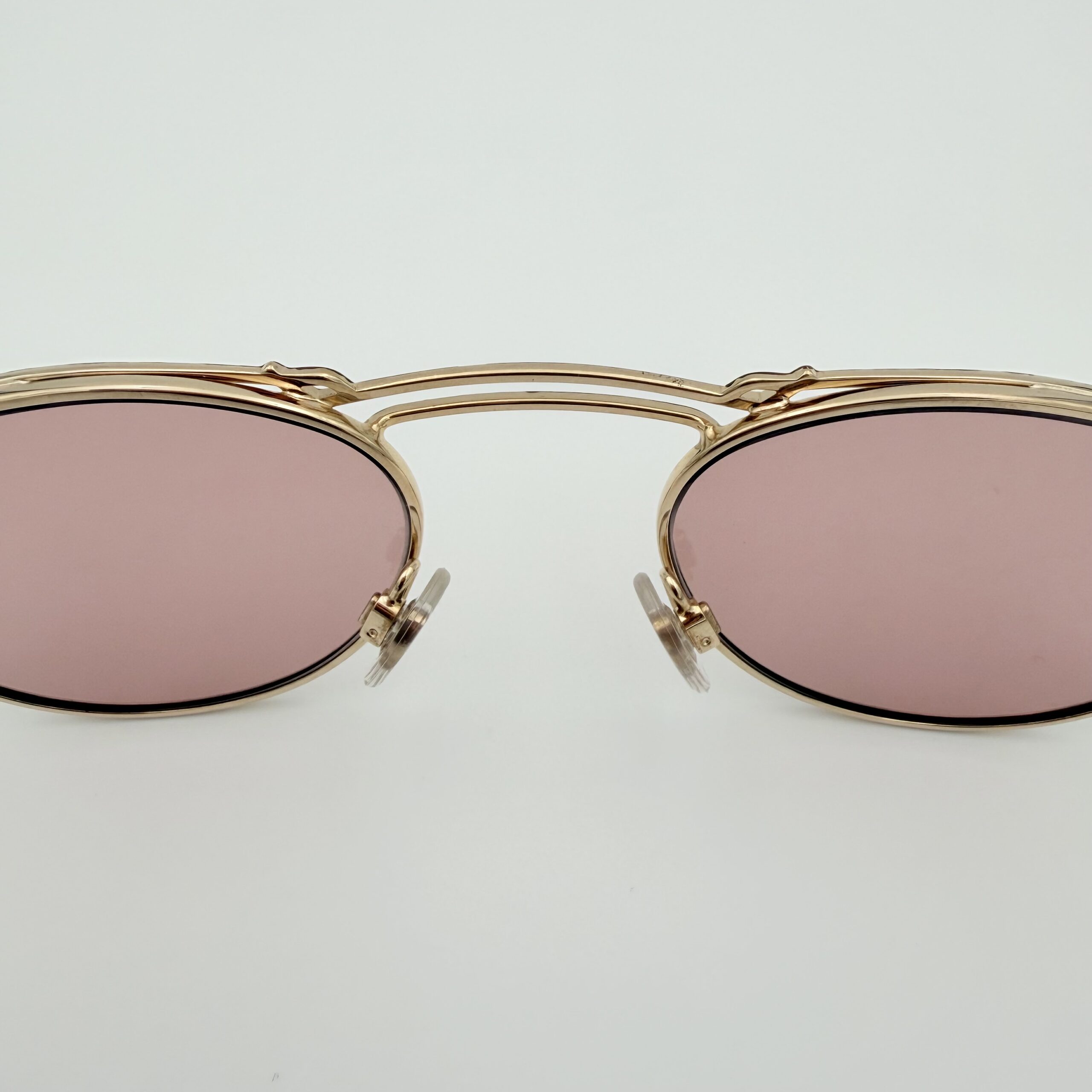 Occhiale da Sole Vintage Doppio Ponte con Lenti Rosa Antico - immagine 5