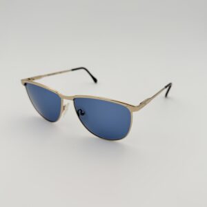 Occhiali Da Sole Luxury Cat-Aviator in Oro e Lenti Blu